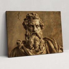 Popcas Michelangelo Dini Figür Kanvas Tablo - Michelangelo Kanvas Duvar Sanatı