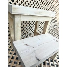 Nest Woodtr Ahşap Merdiven Basamak Tabure Banyo Mutfak Wc Doğal Ceviz