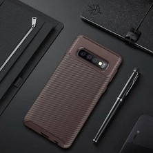 Royal Case Samsung Galaxy S10 Kılıf Karbon Desenli Esnek Yüksek Kaliteli Meteryalden Üretilmiş Silikon Kapak Ryc/negro