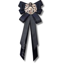 Shine Seri Siyah Kurdele Broş,okul Iş , Gömlek Ceket Yaka Çiçek