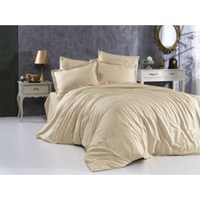 Çift Kişilik Battal %100 Pamuk Saten Lüks Lastikli Çizgili Çarşaf Takımı