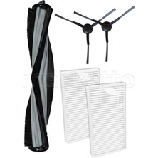 5'li Set Viomi Alpha 2 Pro / V5 / V5 Pro Uyumlu Ana Fırça Yan Fırça Hepa Filtre