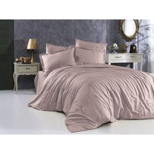 Çift Kişilik Battal %100 Pamuk Saten Lüks Lastikli Çizgili Çarşaf Takımı