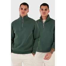 Buratti Pamuklu Regular Fit Dik Yaka 2'li Paket Sweat Erkek SWEAT 59052592S2