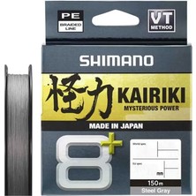 Shimano 24 Kairiki 8+ Plus 150M Steel Gray Örgü Misina