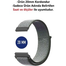 Huawei Watch Gt2 Gt3 42MM Uyumlu 20MM Örgü Loop Hasır Dokuma Kordon