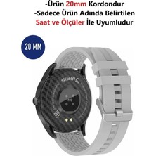 Huawei Watch Gt2 Gt3 42MM Uyumlu 20MM Silikon Yumuşak Doku Desenli Kordon