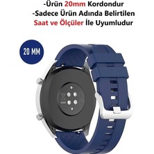 Huawei Watch Gt2 Gt3 42MM Uyumlu 20MM Silikon Yumuşak Doku Desenli Kordon