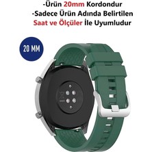 Huawei Watch Gt2 Gt3 42MM Uyumlu 20MM Silikon Yumuşak Doku Desenli Kordon