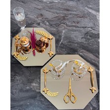 Gold Söz Nişan Damat Türk Kahve Tepsisi
