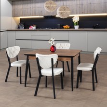 Floransa 4 Sandalyeli Mutfak Masa Takımı