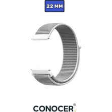 Huawei Watch Ultimate Okyanus Mavisi Uyumlu Dokuma Cırtlı Spor Kordon Kayış (22MM)