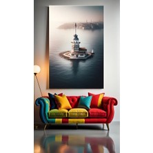 Özkacar Group Kız Kulesi Portre Ev Duvar Salon Güzellik Salonu Ofis Dükkan Dekarasyon Kanvas Tablo