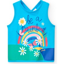 Rainbow Baskılı Kız Çocuk Tişört