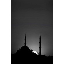 Özkacar Group Camii Manzarası Güzel Iıev Duvar Salon Güzellik Salonu Ofis Dükkan Dekarasyon Kanvas Tablo
