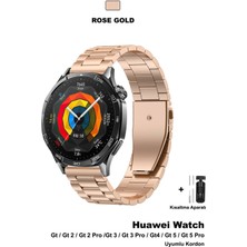 Huawei Watch Gt4 Gt5 46MM Uyumlu Bakla Metal Kordon Kayış (22MM)