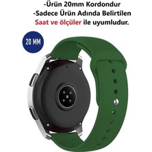 Huawei Watch Gt2 Gt3 42MM Uyumlu 20MM Silikon Yumuşak Doku Kordon Kayış