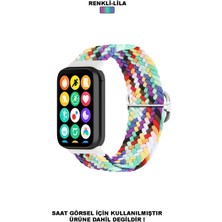 Xiaomi Redmi Watch 4 / Mi Band 8 Pro Uyumlu Hasır Dokuma Kordon – Metal Kayış