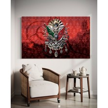 Özkacar Group Osmanlı Arması I Ev Duvar Salon Güzellik Salonu Ofis Dükkan Dekarasyon Kanvas Tablo