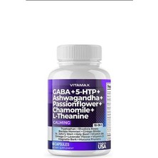 Gaba + 5-Htp + Ashw. Passionflower+Chamomile+L-Theanine 60 Kapsül