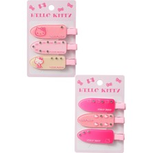Sanrio Lisanslı Hello Kitty Saç Klipsi 3 Adet