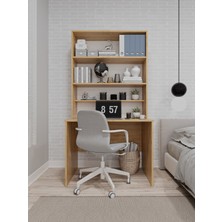 Asra Trend %100 Mdflam Raflı Çalışma Masası Bilgisayar Ofis Ders Masası Çm-03