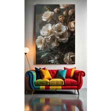 Özkacar Group Soyut Sanatsal Çicek Iı Ev Duvar Salon Güzellik Salonu Ofis Dükkan Dekarasyon Kanvas Tablo