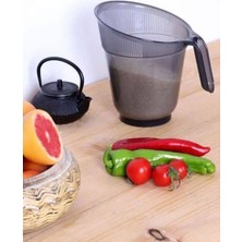 Plastik Eğimli Çok Amaçlı Pratik Pirinç Makarna Süzgeci Şeffaf Siyah