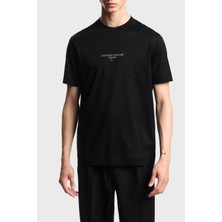 Emporio Arman Logo Baskılı Pamuklu Regular Fit Bisiklet Yaka T Shirt Erkek T Shirt EM002838 AF10761 UC001