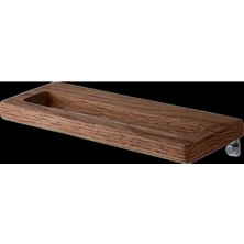 Adnoss Lüks Selvi Havluluk 30CM Siyah Pirinç Ahşap - Ahşap Siyah