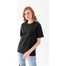 T-Crazy Unisex Oversize Düz Bisiklet Yaka Tişört – Rahat Kalıp Basic T-Shirt