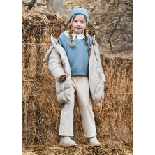 Mayoral Bej Kız Çocuk Pileli Örme Pantolon 4573