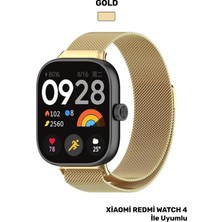 Xiaomi Redmi Watch 4-5 Uyumlu Metal Hasır Örgü Mıknatıslı Ayarlanabilir Paslanmaz Kordon Kayış