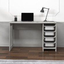 İnarch Dizayn Hero Modern Çalışma Masası - 120 cm - Gri