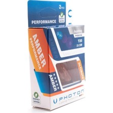 Photon T20 Turuncu Amber Oto Ampul PH5523NA Çift Duy Yüksek Parlaklık ve Enerji Tasarruflu