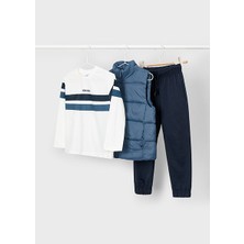 Mayoral Lacivert Erkek Çocuk Yelekli 3 Parça Takım 4607