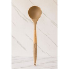 Isıya Dayanıklı Yanmaz Yapışmaz  Bambu Saplı Silikon  Servislik (1ADET Gönderilecektir)