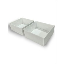 2'li Beyaz Çekmece Içi Düzenleyici Organizer Seti, Çok Amaçlı Dolap Içi Kutu (28X28X13CM)