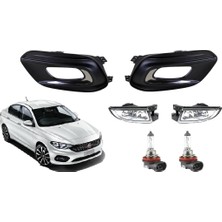 Sis Farı Seti Takım Fiat Egea Sedan [2 Far+2 Ampül+2 Çerçeve]
