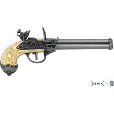 Denix Italy 1680 Pistol 3 Barrel 29CM Koleksiyon Obje