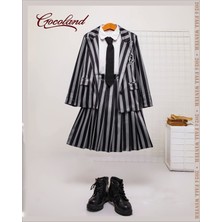 Wednesday Addams Ceket Kostüm Cosplay Kız Çocuk