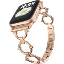 ​​​watch Ultra 49MM Kordon Uyumlu Krd-56 Metal Strap Kayış Ecrz - Rose Gold