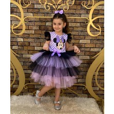 Çocuk Kostüm Mini Mouse Elbise 6-10 Yaş Kız Çocuk Kostüm Doğum Günü Parti Elbisesi