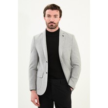 Düz Slim Fit Torba Cep Mono Yaka Yün Erkek Ceket