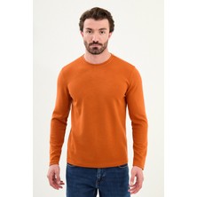 Desenli Slim Fit Bisiklet Yaka Uzun Kollu Erkek T-Shirt