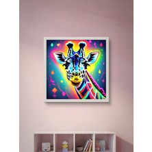 Neon Zürefa LED Tablo – 60X60 cm | Sıva Üstü Montajlı, Tak-Çalıştır Sistem, Arapuarlı