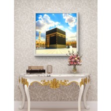 Kâbe-I Muazzama LED Tablo – 60X60 cm | Sıva Üstü Montajlı, Tak-Çalıştır Sistem, Arapuarlı