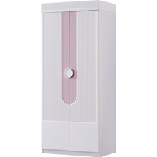 Gardırop, Vira 2 Kapaklı Dolap - Pembe