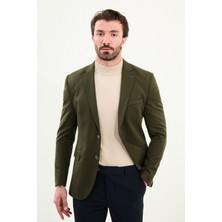 Düz Slim Fit Mono Yaka Klasik Erkek Ceket
