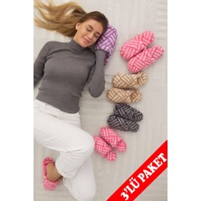 3'lü Paket Terra Kapalı Kadın Terlik Ev Terliği